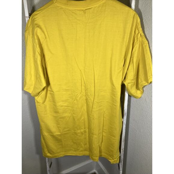 VTG XL Yellow Embroidered Holland Amsterdam Souvenir T-Shirt 100% Cotton - Picture 6 of 6